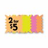 Cosco Die Cut Paper Signs, 5 1/4 x 5 1/4, Square, Assorted Colors, PK48 090244